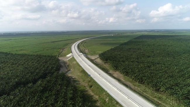 Tol Trans Sumatera ruas Binjai-Brandan.Foto: Dok. PT Hutama Karya (Persero)