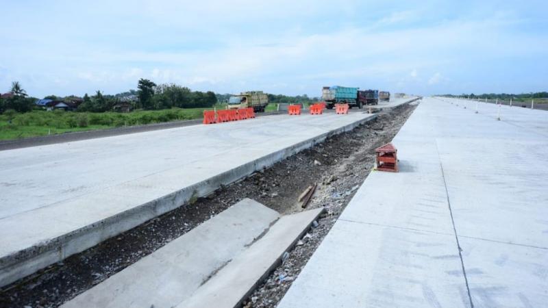 Progres pembangunan Jalan Tol Solo-Yogyakarta. (Foto:Kementerian PUPR)