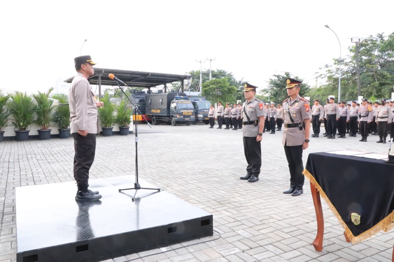 Sertijab Wakapolres Metro Bekasi Kota, Kamis (13/4/2023).