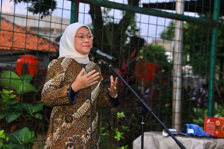 Menteri Ketenagakerjaan (Menaker) Ida Fauziyah menggelar Sosialisasi K3 Bidang Penanggulangan Kebakaran Tahun 2023 di Jakarta Selatan, Kamis (13/4/2023).