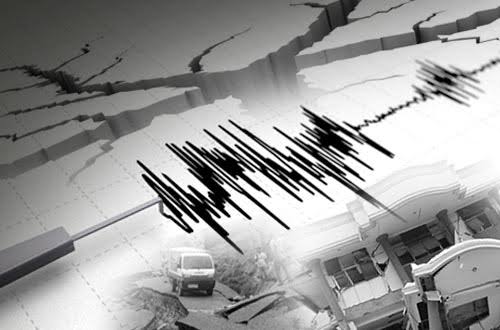 Ilustrasi gempa bumi.
