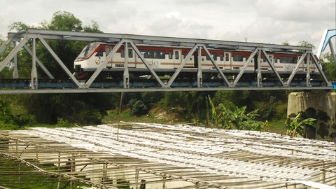 Ilustrasi jembatan kereta api.