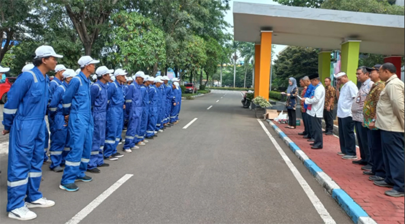 Ketua STIP Jakarta, H. Ahmad Wahid buka Program Padat Karya/ foto:istimewa/stipjakarta