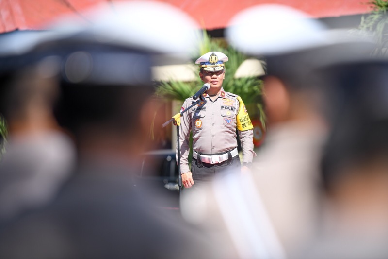 Apel Konsolidasi Satgas III Walrolakir (Pengawalan, Rute, Patroli dan Parkir) Operasi Komodo Terpusat 2023 digelar di halaman Mapolres Manggarai Barat, Nusa Tenggara Timur, Jumat (12/5/2023). Foto: istimewa.