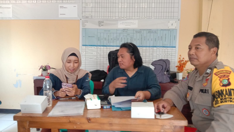 Pendampingan Bhabinkamtibmas Polsek Bantargebang kegiatan survei BPS kota Bekasi.
