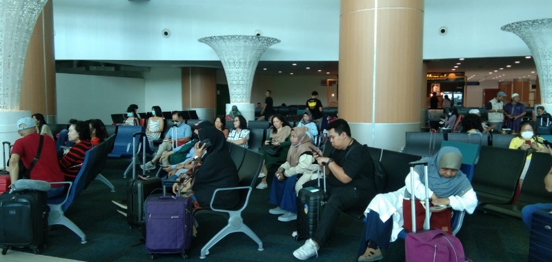 Suasana terminal keberangkatan Bandara Kertajati