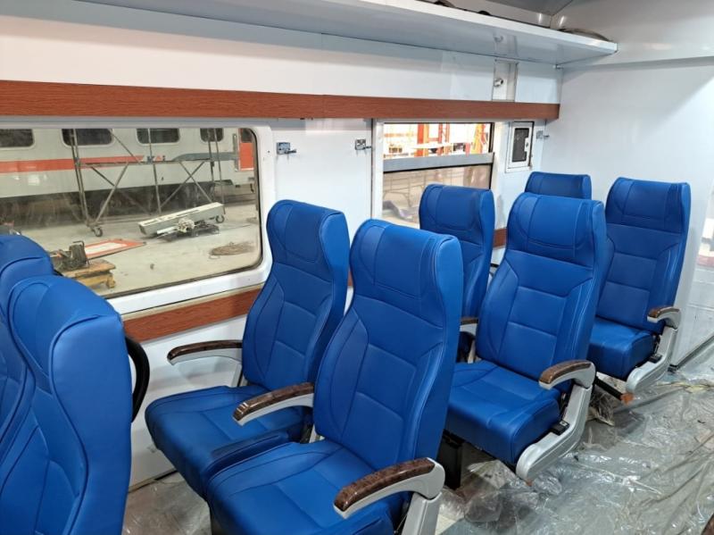 Kursi kereta api yang dipersiapkan KAI untuk gerbong kelas ekonomi.(ist)