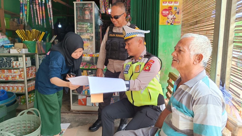 Satlantas Polres Prabumulih mulai mengirimkan konfirmasi ke alamat kendaraan yang terekam kamera tilang ETLE. Foto: istimewa.