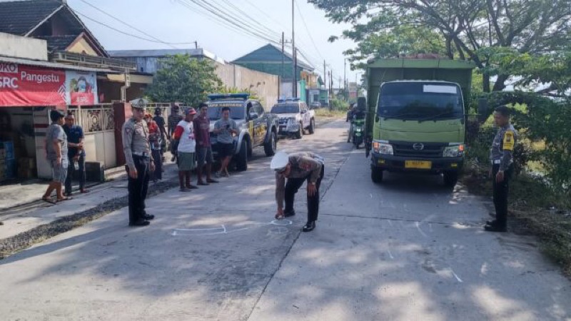 Kecelakaan maut tersebut bermula saat korban mengendarai sepeda motor Vario nopol W 4873 NJ, melaju dari arah barat (Krian) ke timur (Sukodono). Foto: istimewa.