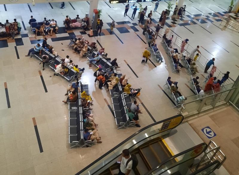 Suasana di area bandara Kualanamu yang merupakan kelolaan Angkasa Pura II.