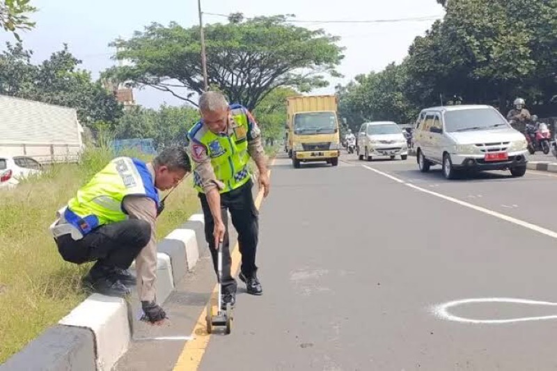 Lokasi tewasanya seorang pelajar usai mengalami kecelakaan. (Istimewa)