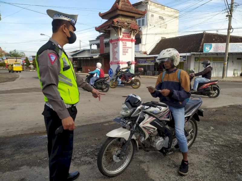 Satlantas Polres Sukoharjo mulai kembali menerapkan tilang manual, per 1 Juni 2023. (Ist)