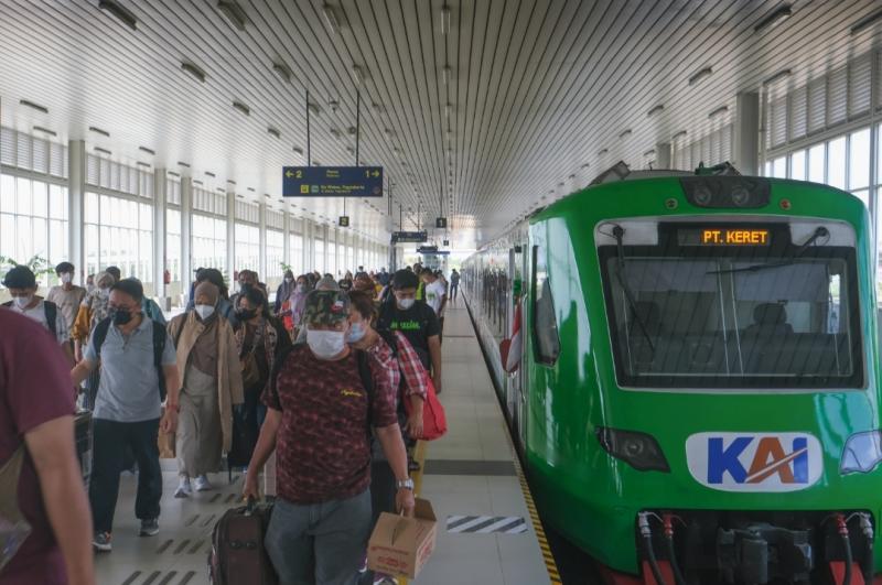 Suasana di Stasiun KA Bandara YIA.(Foto:Railink)