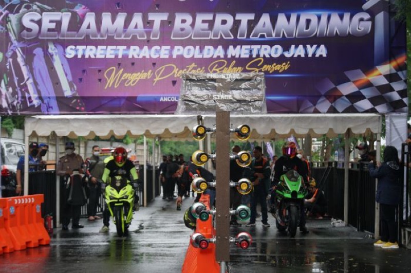 Street race Polda Metro Jaya. (Ist)