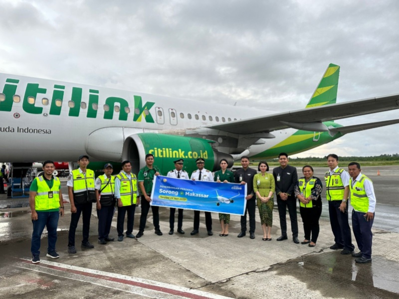 Penerbangan Citilink Rute Sorong-Makassar