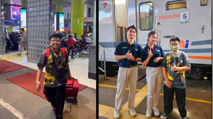 Gusti Muhammad, bocah 12 tahun yang melakukan perjalanan kereta api Solo-Jakarta sendirian.