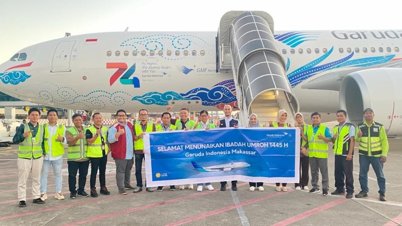 Maskapai Garuda siap antar jamaah umrah dari Makassar melalui Bandara Sultan Hasanuddin