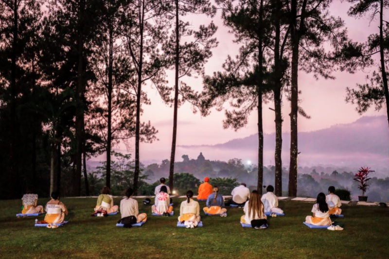 Suasana di kawqsan Candi Borobudur