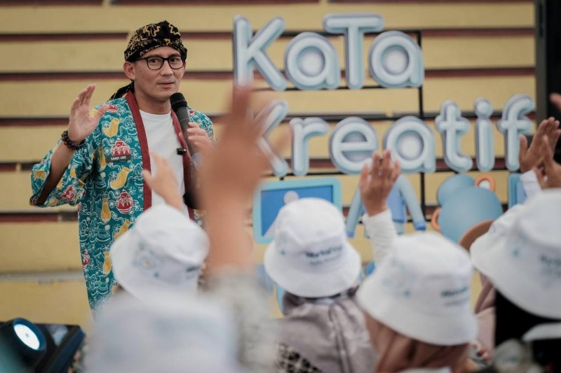 Menparekraf Sandiaga Uno saat di Serang, Banten