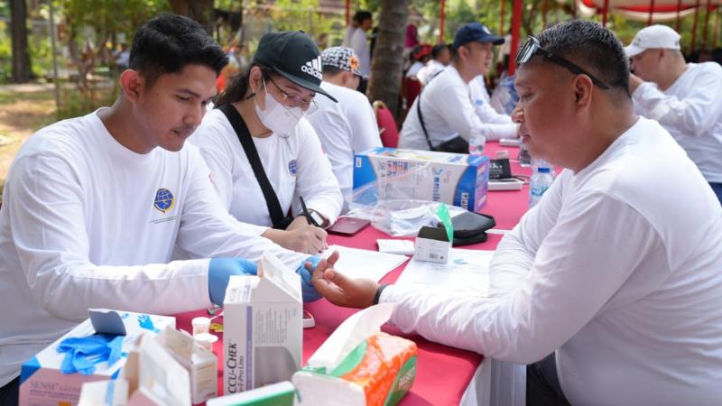 Pemeriksaan Kesehatan dalam rangka Harhubnas 2023  Foto:istimewa/pangkalanplptjpriok