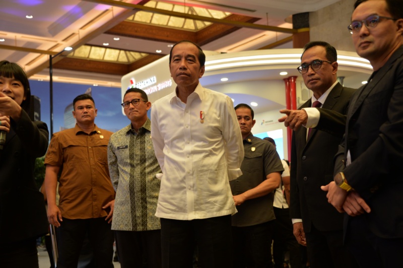 Presiden Joko Widodo di pameran Hub Fest