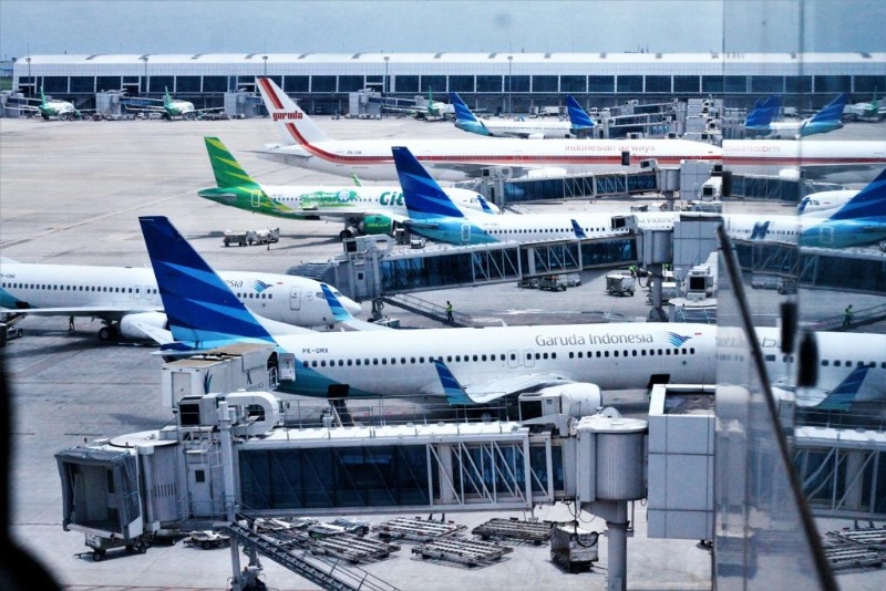 Maskapai Garuda di Bandara Soekarno-Hatta