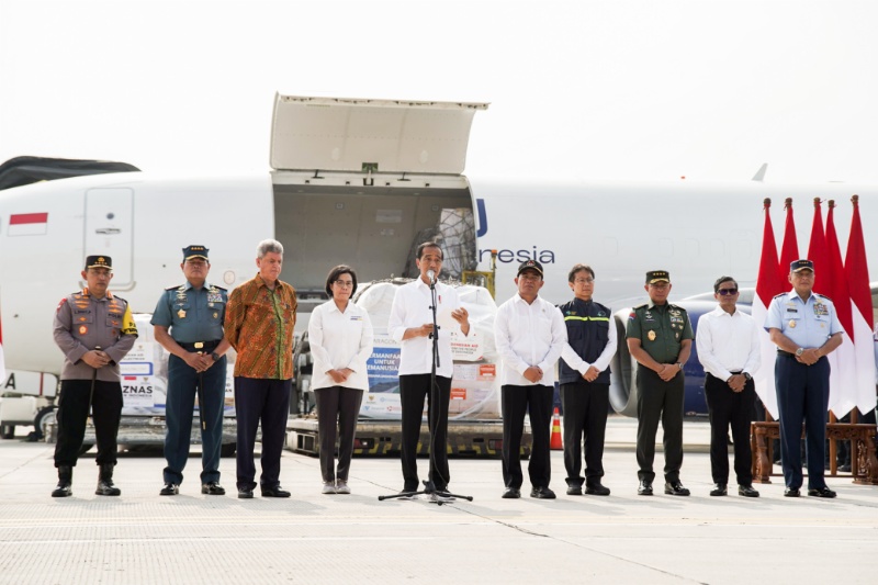 Presiden melepas pengiriman bantuan untuk Palestina gunakan pesawat BBN Airlines Indonesia