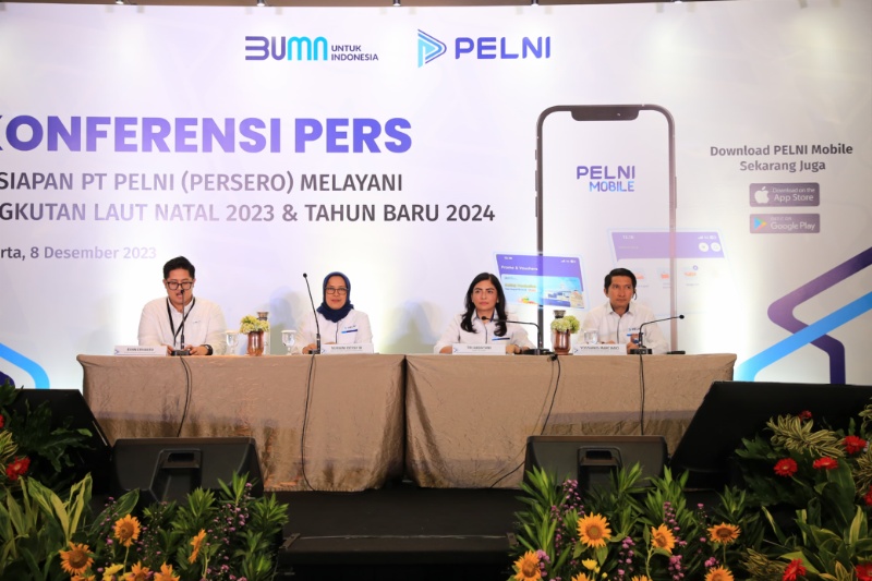 Konferensi pers Pelni jelang Angkutan Laut Nataru