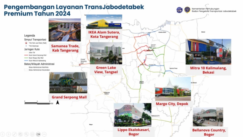 Rencana rute layanan JR Connexion dan TransJabodetabek BPTJ
