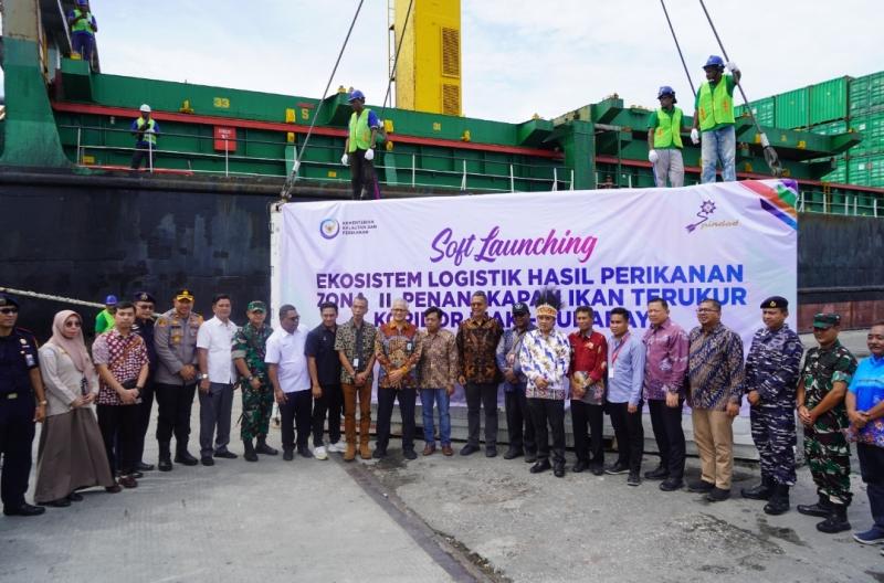 Soft Launching Ekosistem Logistik Hasil Perikanan Zona II Penangkapan Ikan Terukur Koridor Biak - Surabaya