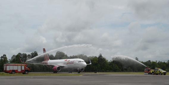 Pesawat Batik Air di Pangkalan Bun