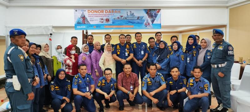 Aksi Sosial Donor Darah di HUT KPLP dan PPLP. foto:istimewa/pangkapalplptjpriok