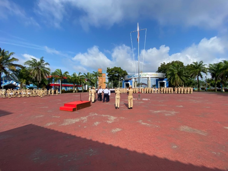 Lapangan upacara Poltektrans SDP Palembang