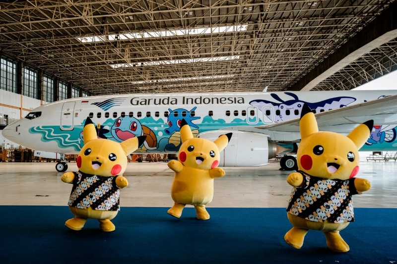 Desain pesawat Garuda Livery Pokemon