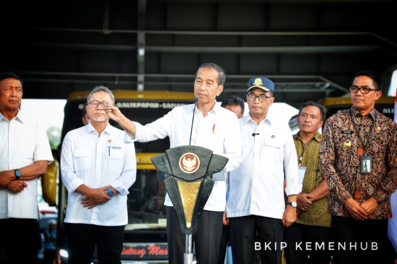 Presiden Joko Widodo saat peresmian terminal Samarinda