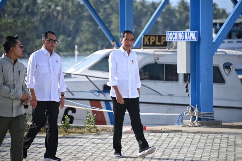 Presiden didampingi Menhub di Pelabuhan Wani, Pali, Sulteng