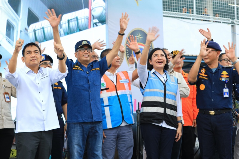 Pelepasan pemudik gratis dengan kapal Pelni di Pelabuhan Tanjung Priok