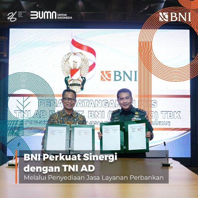 Kerja sama BNI dan TNI AD