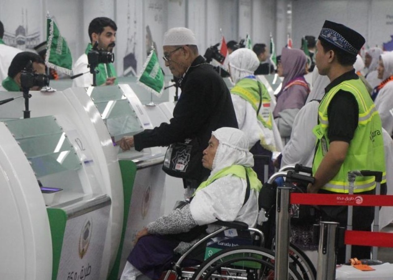Jamaah haji di Bandara Angkasa Pura II