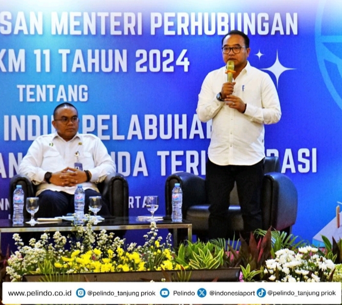 Adi Sugiri, saat memaparkan di acara Publikasi RIP Tanjung Priok dan Marunda Terintegrasi. Foto istimewa/Regional 2 Tanjung Priok