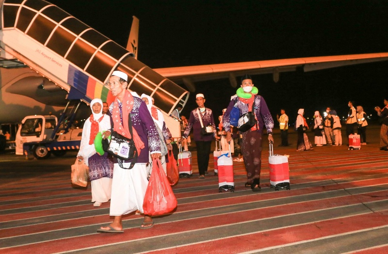 Kepulangan jemaah haji di Bandara API