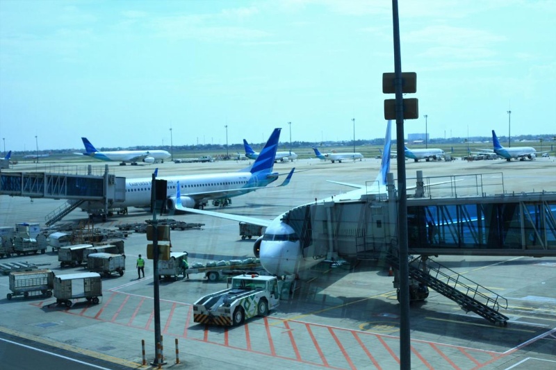 Pesawat Garuda di Bandara Soekarno-Hatta