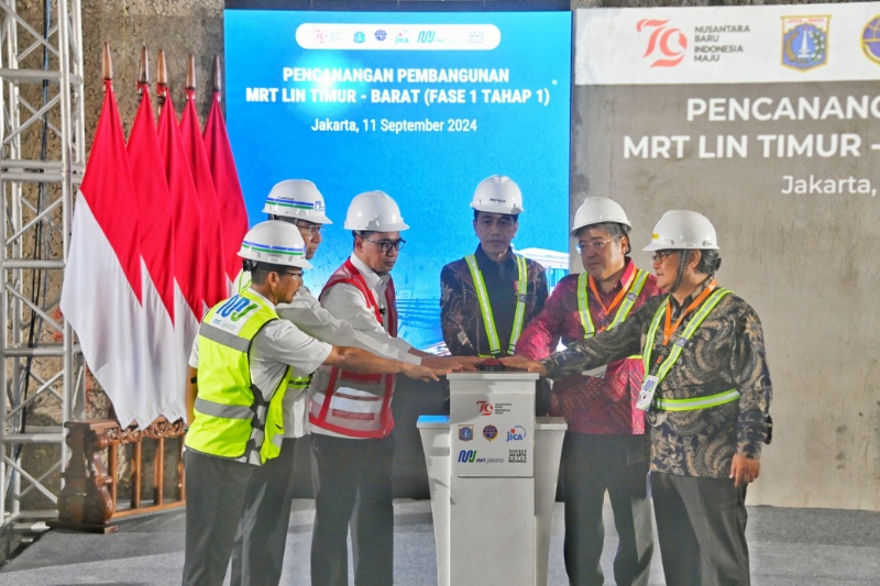 Presiden bersama Menhub pimpin pencanangan pembangunan jalur MRT Tomang-Medan Satria