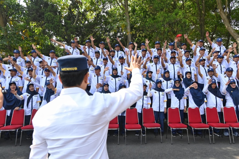 Menhub aaat menyapa taruna/taruni BPSDMP