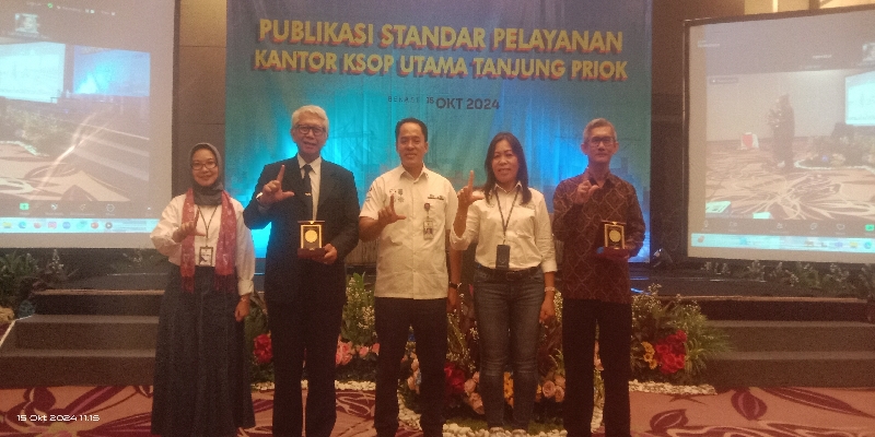 Gelaran acara Publikasi Standar Pelayanan KSOP Utama Tanjung Priok, Foto istimewa/BeritaTrans/ahmad