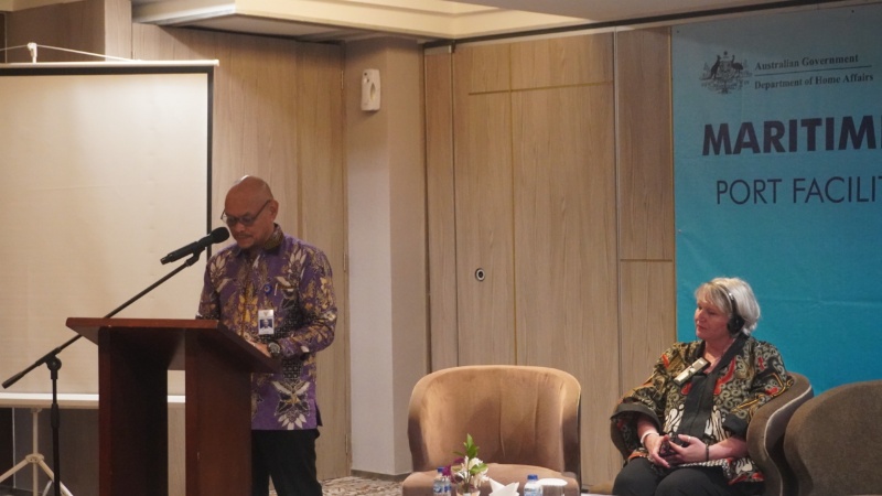Direktur KPLP Jon Kenedi di  workshop ISPS Code