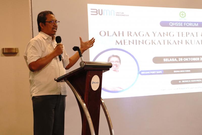 Guna Mulyana, Direktur Utama IPC TPK, saat go live Aplikasi Port Safe. Foto istimewa/IPC TPK
