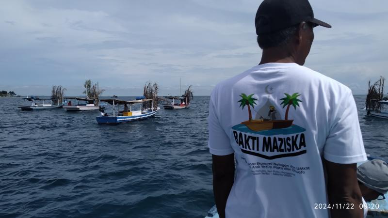 Pelepasan rumpon ikan di Kepulauan Seribu bantuan dari Pelindo. Foto: istimewa/BeritaTrans.com/ahmad