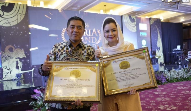 KKP meraih penghargaan Satria Leader Award pada ajang Satria Brand Award 2024 dari Suara Merdeka Network di Semarang (6/12/24).