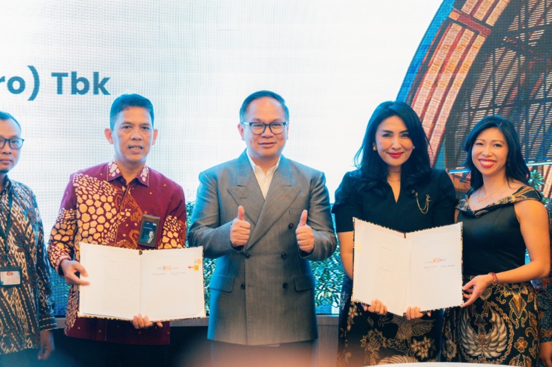 Wamen BUMN (tengah) bersama Dirut InJourney, Dirut HIN, dan WIKA
